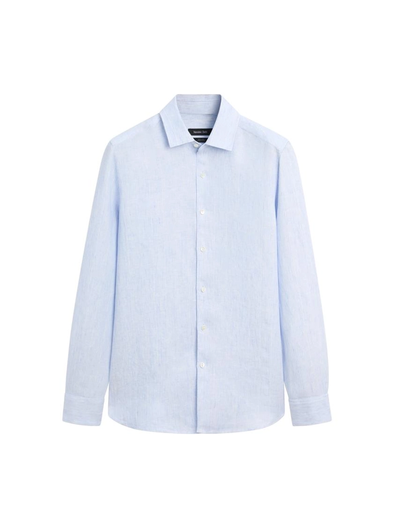 Рубашка в полоску свободного кроя из 100% льна