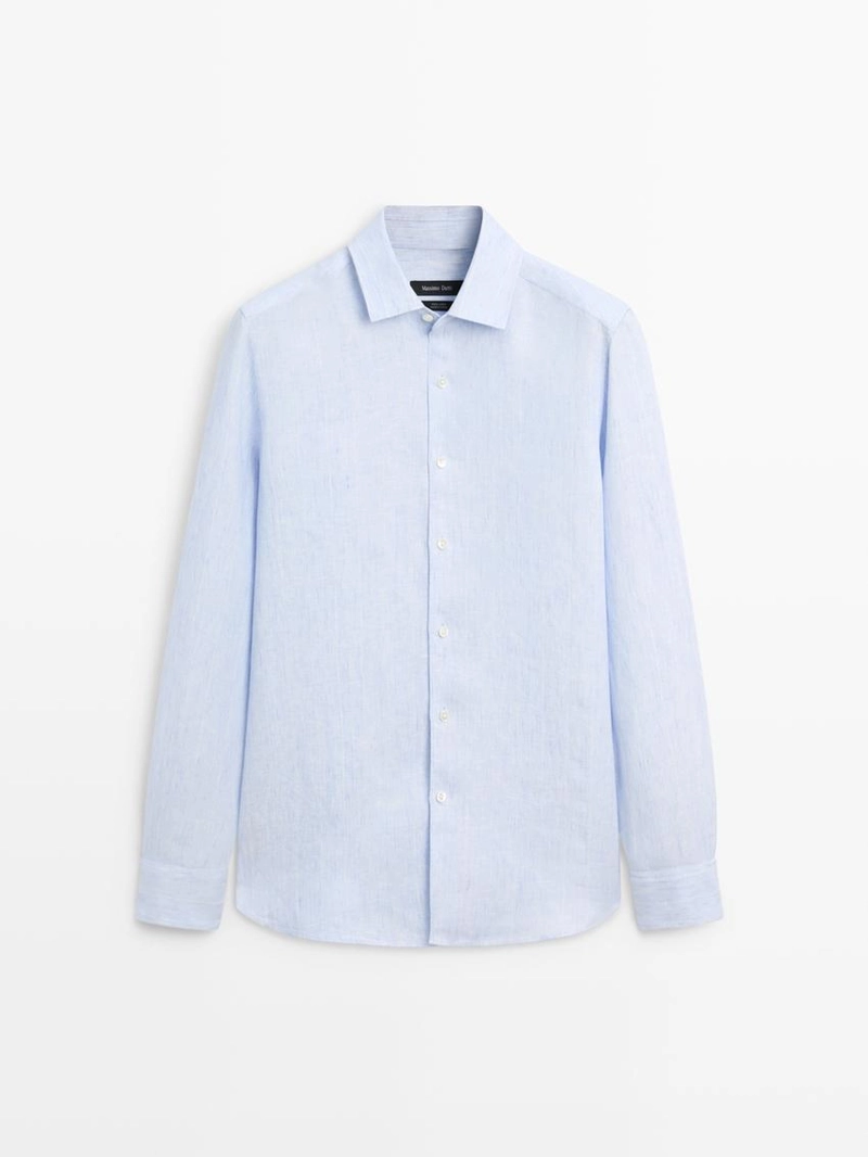 Рубашка в полоску свободного кроя из 100% льна