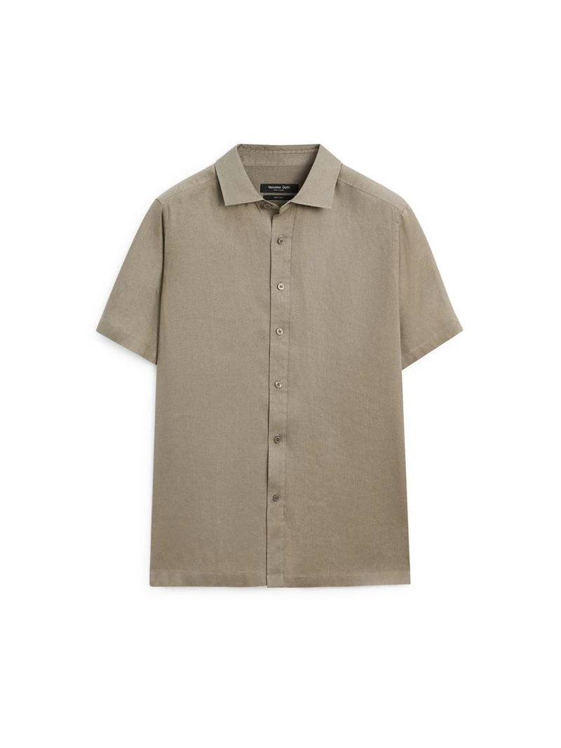 Рубашка из 100% льна с короткими рукавами