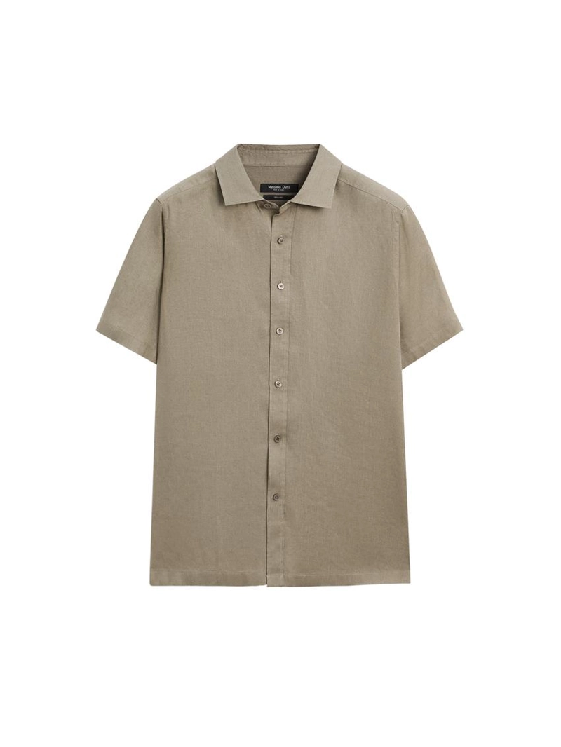 Рубашка из 100% льна с короткими рукавами