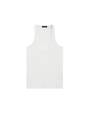 Топ на тонких бретельках из 100% льна- Заказать в России