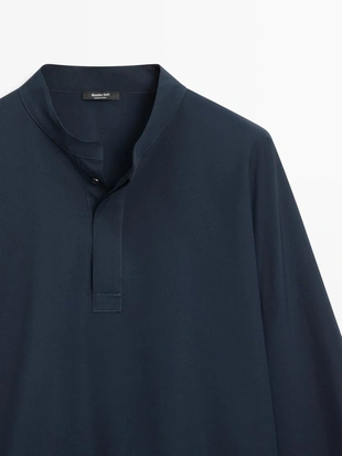 Купить Massimo Dutti Блуза-пончо с воротником-стойкой