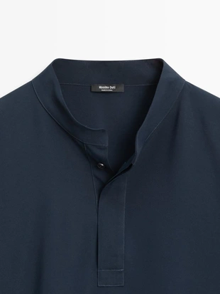 Блуза-пончо с воротником-стойкой- Заказать в России