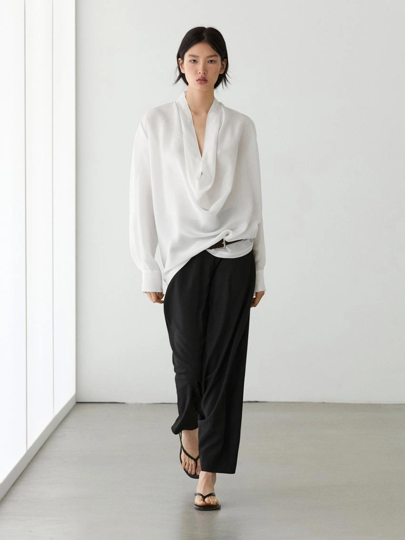 Багги брюки свободного кроя massimo dutti