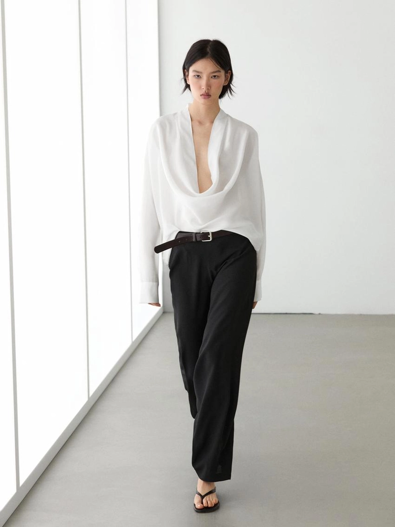 Багги брюки свободного кроя massimo dutti