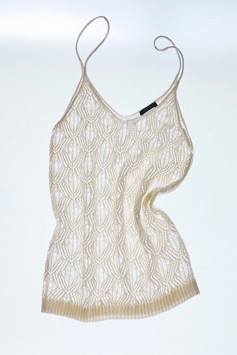 Топ с бретельками и деталями из кружева