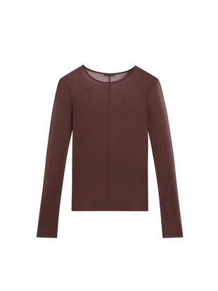 Футболка из шелка с длинным рукавом- Заказать в России