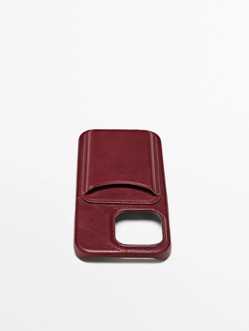 Кожаный чехол для iphone 16 pro из натуральной кожи