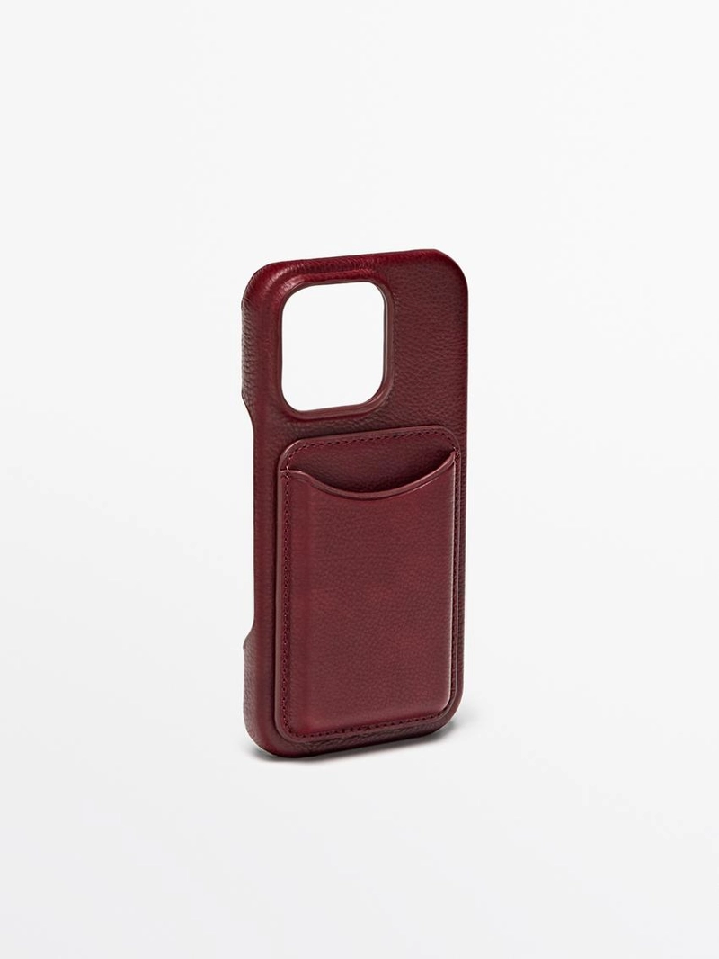 Кожаный чехол для iphone 16 pro из натуральной кожи