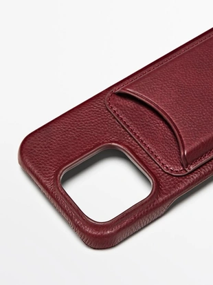 Кожаный чехол для iphone 16 pro из натуральной кожи- Заказать в России