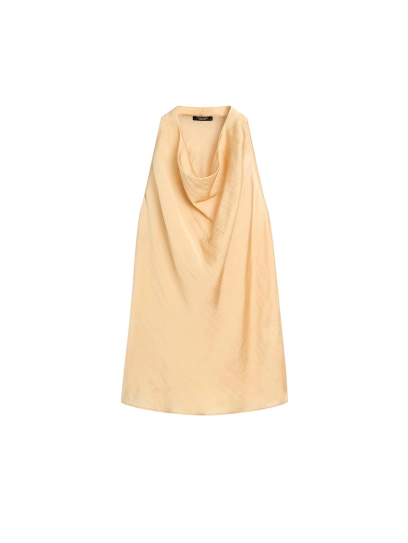 Топ с длинной горловиной и драпировкой