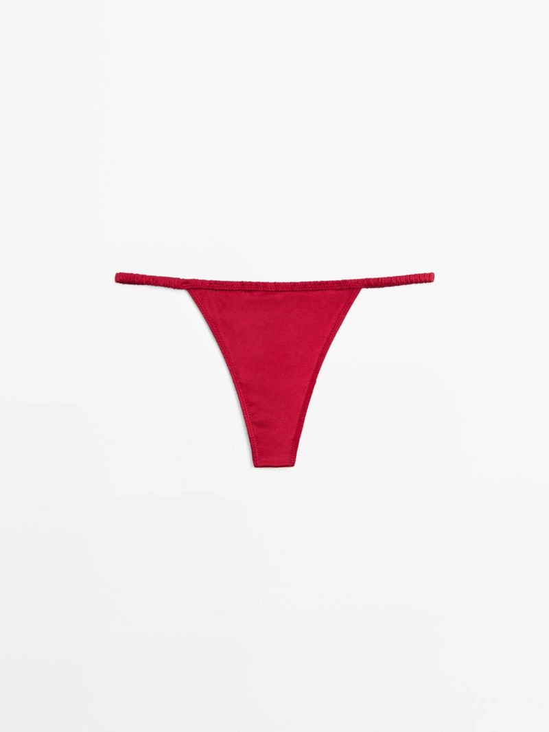 Шелковые трусы с кружевными деталями