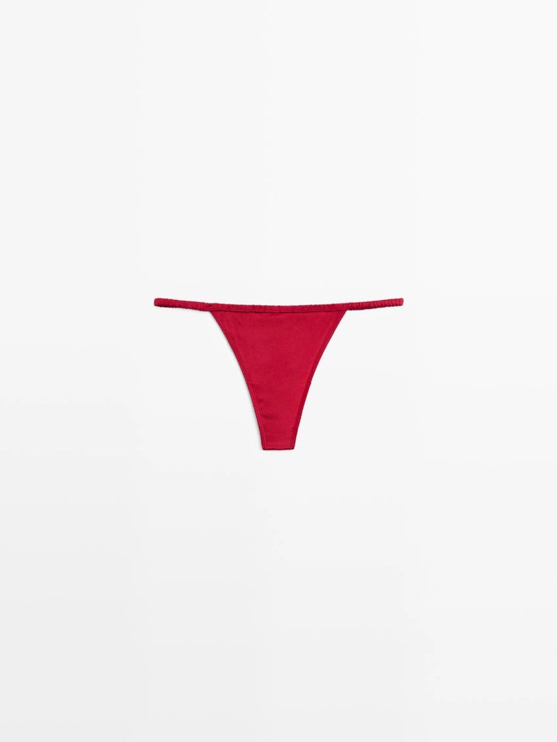 Шелковые трусы с кружевными деталями