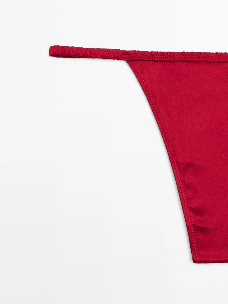 Шелковые трусы с кружевными деталями