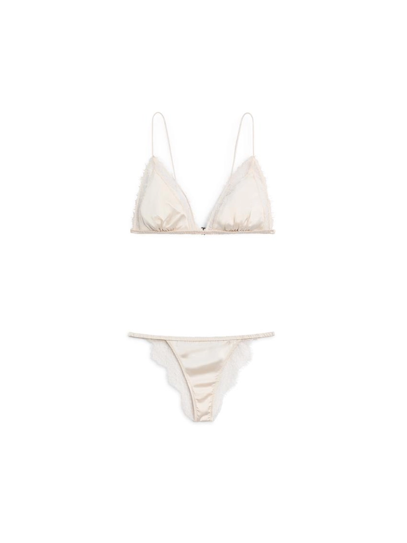 Бра-топ из шелка и кружева