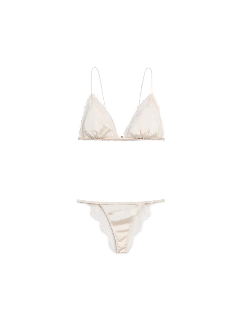 Бра-топ из шелка и кружева