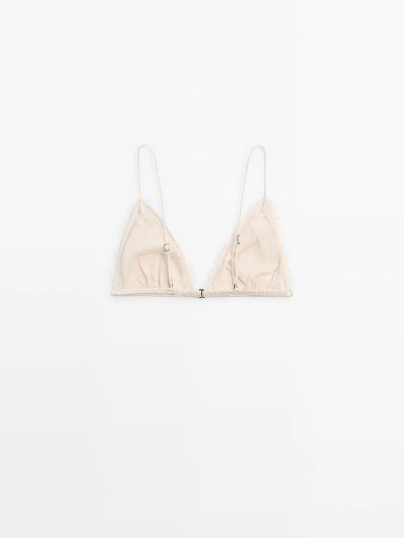 Бра-топ из шелка и кружева