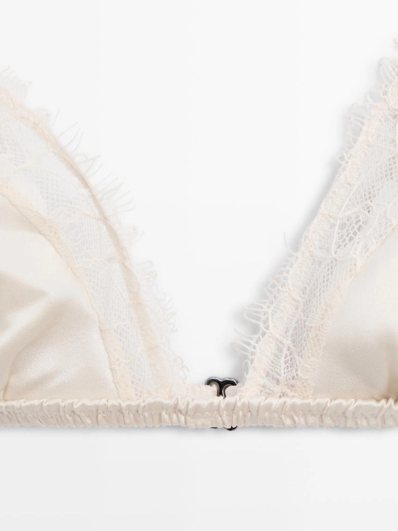 Бра-топ из шелка и кружева