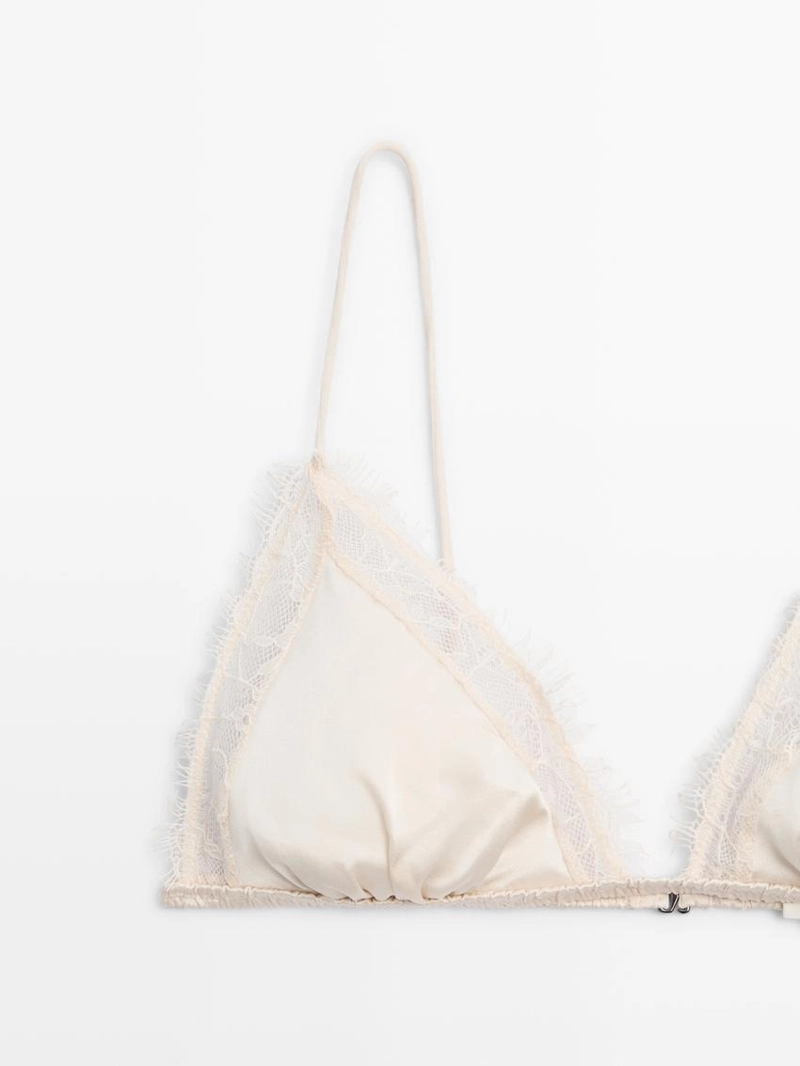 Бра-топ из шелка и кружева