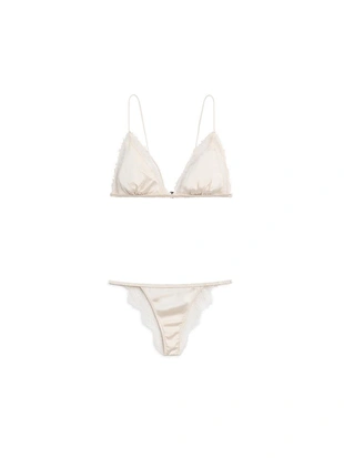 Бра-топ из шелка и кружева- Заказать в России