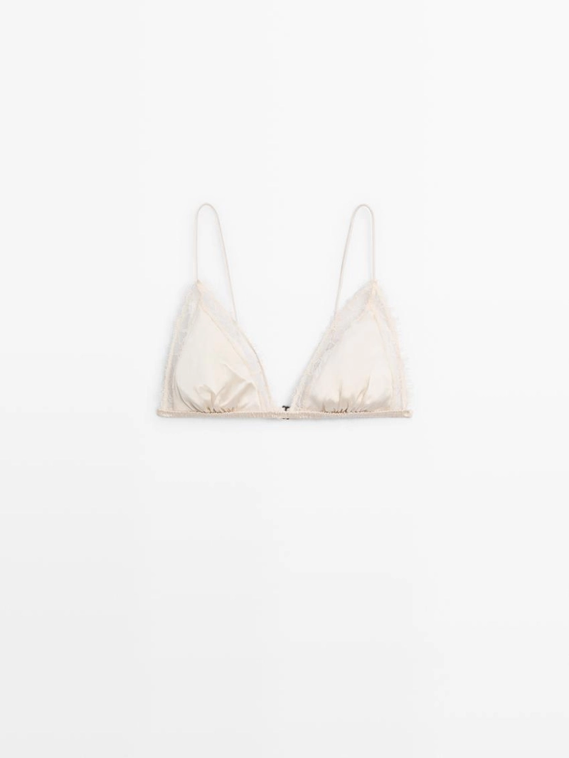 Бра-топ из шелка и кружева