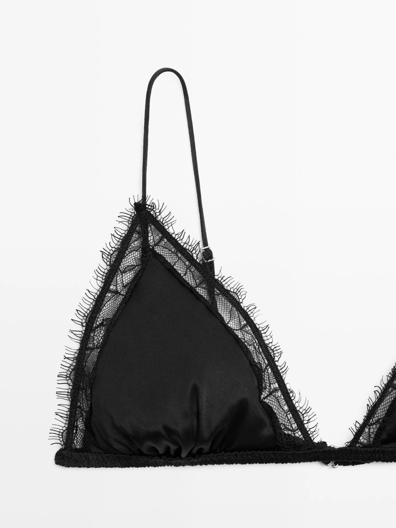 Кружевной лиф из шелка и кружева