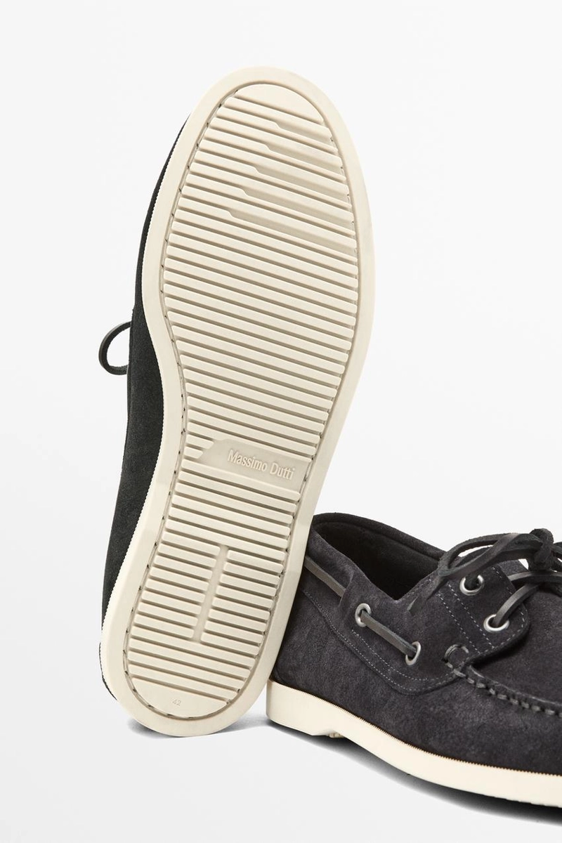 Туфли палубные из кожи