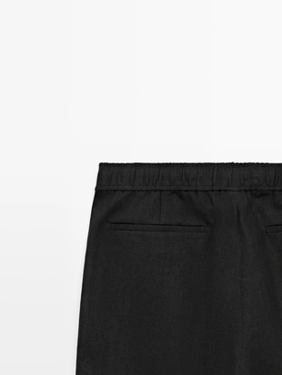 Льняные брюки в стиле джоггер- Заказать в России