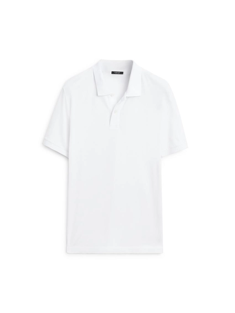 Поло из микротекстурированного хлопкового пике massimo dutti