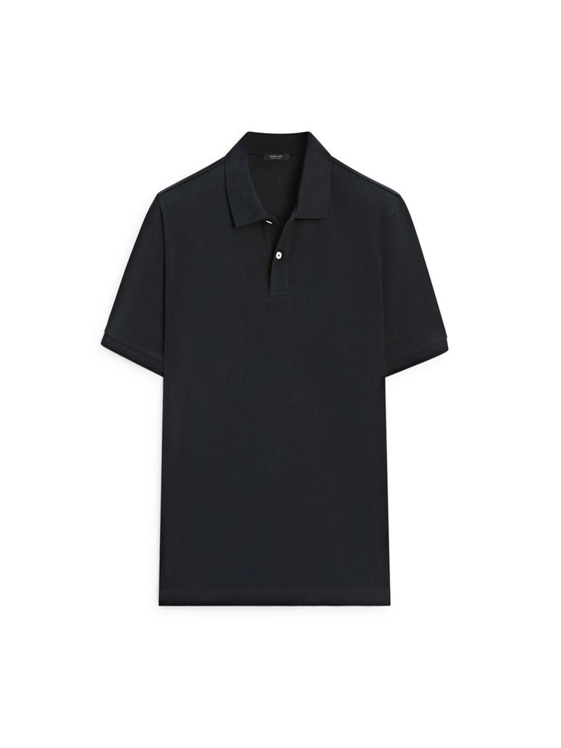 Поло из микротекстурированного хлопкового пике