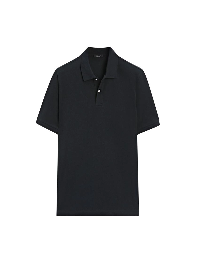 Поло из микротекстурированного хлопкового пике