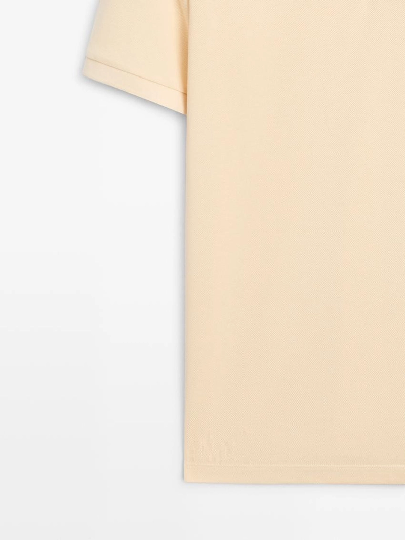 Поло из микротекстурированного хлопкового пике