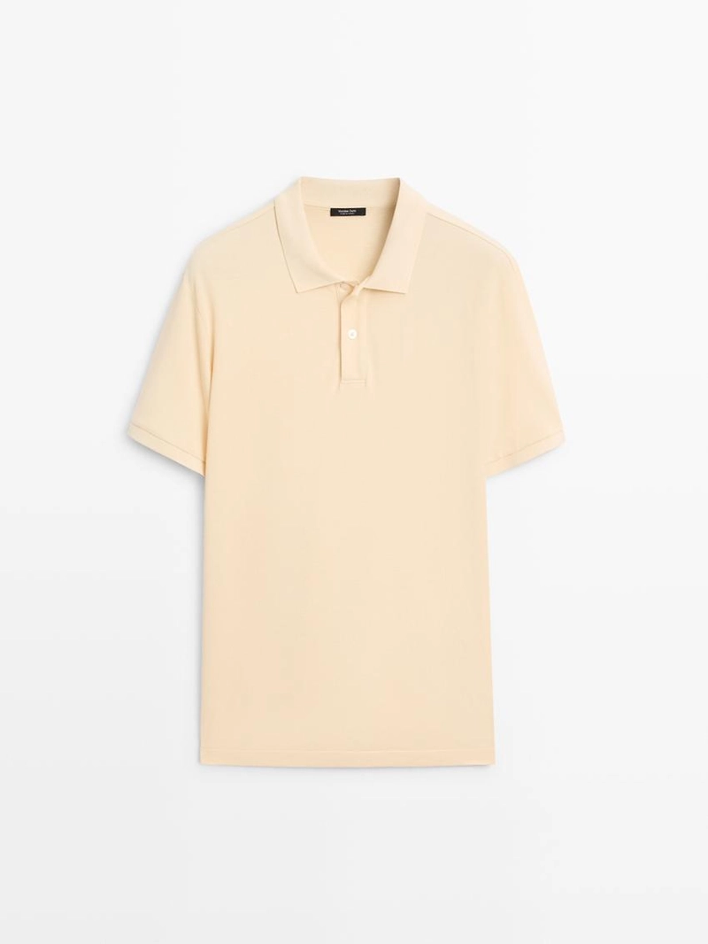 Поло из микротекстурированного хлопкового пике