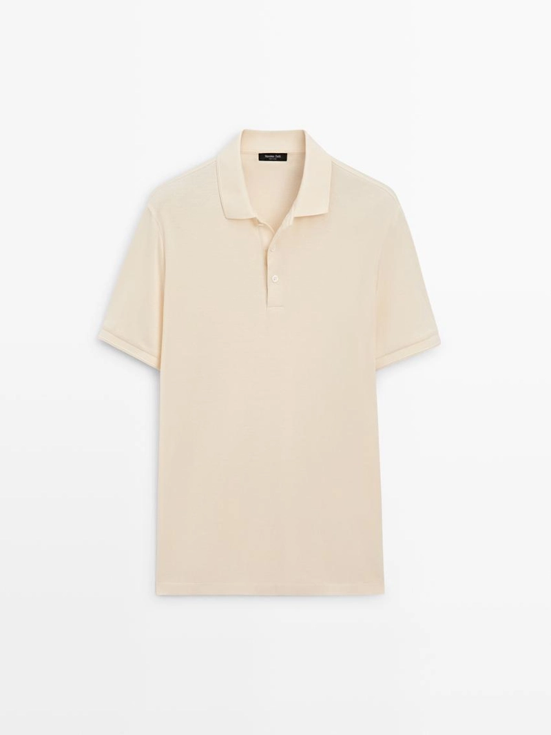Поло из хлопка с коротким рукавом