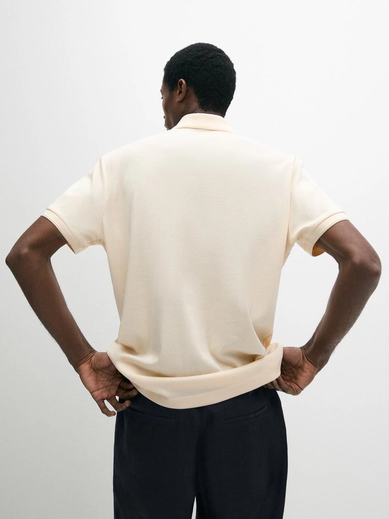 Поло из хлопка с коротким рукавом