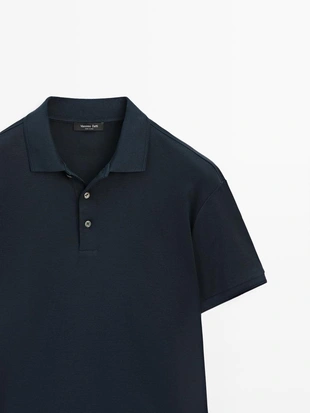 Поло из хлопка с коротким рукавом- Заказать в России