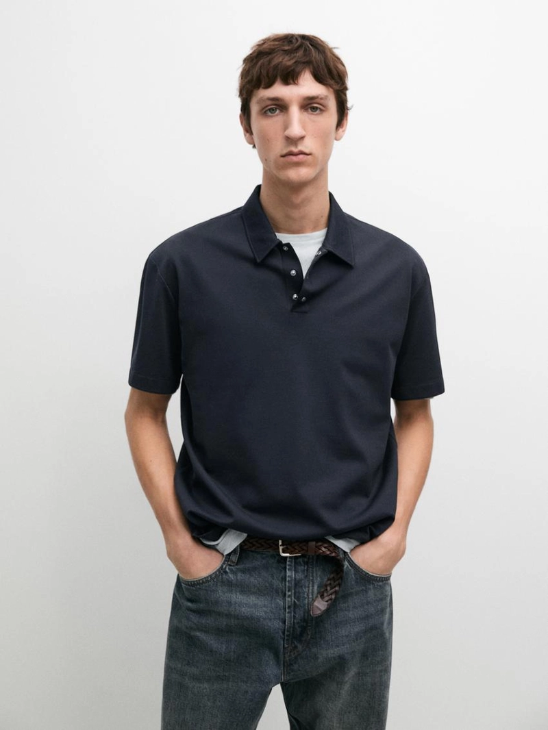 Поло из 100% хлопка с коротким рукавом