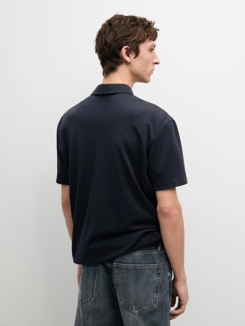 Поло из 100% хлопка с коротким рукавом