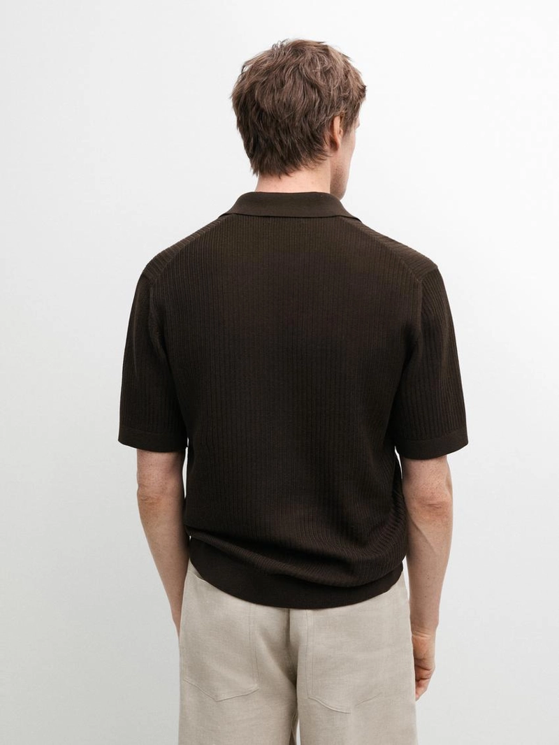 Поло из хлопкового трикотажа с регулярной посадкой