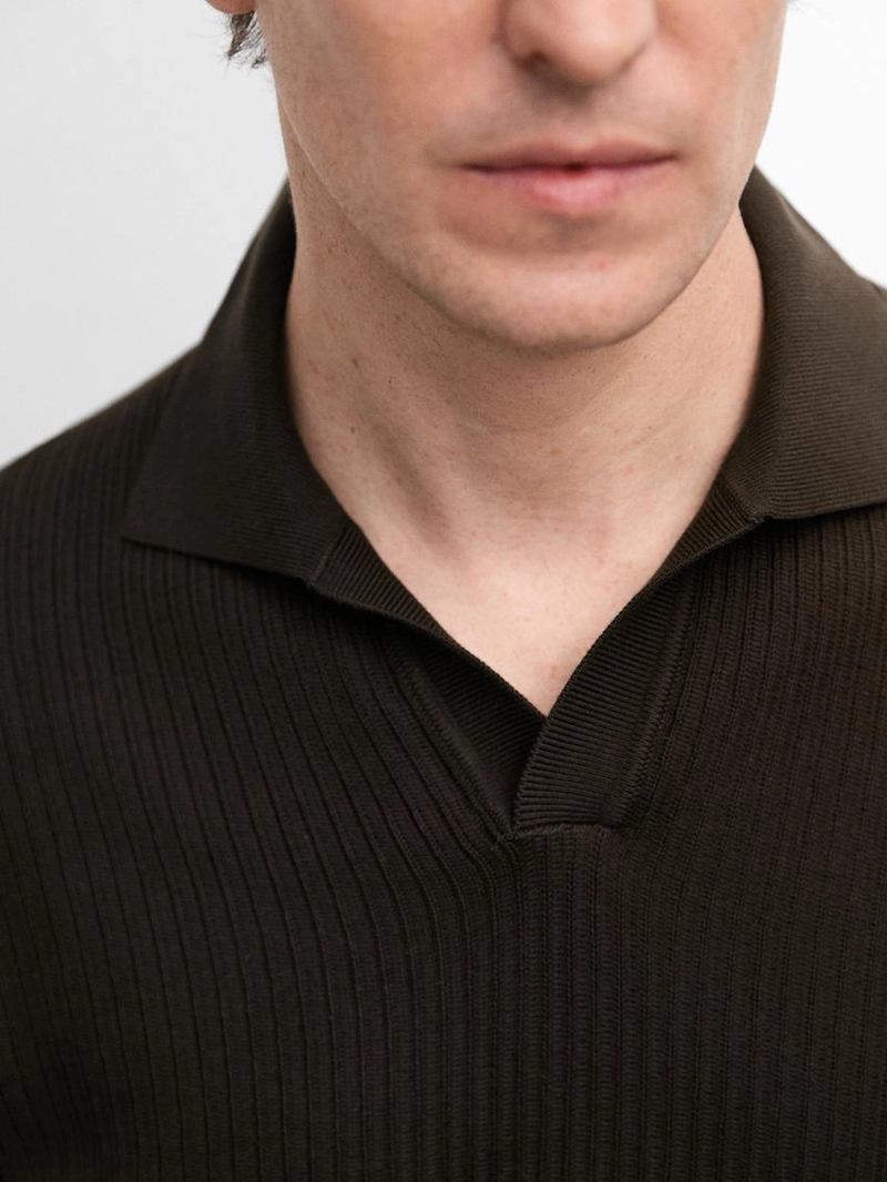 Поло из хлопкового трикотажа с регулярной посадкой