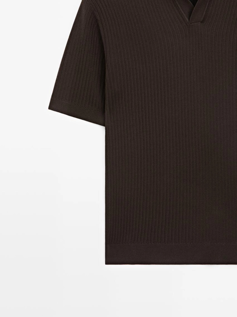 Поло из хлопкового трикотажа с регулярной посадкой