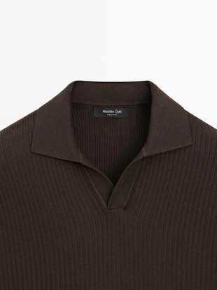 Поло из хлопкового трикотажа с регулярной посадкой- Заказать в России