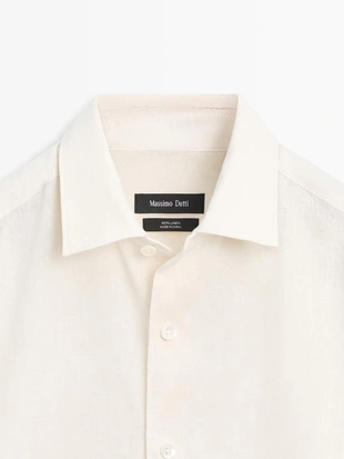 Рубашка из 100% льна- Заказать в России