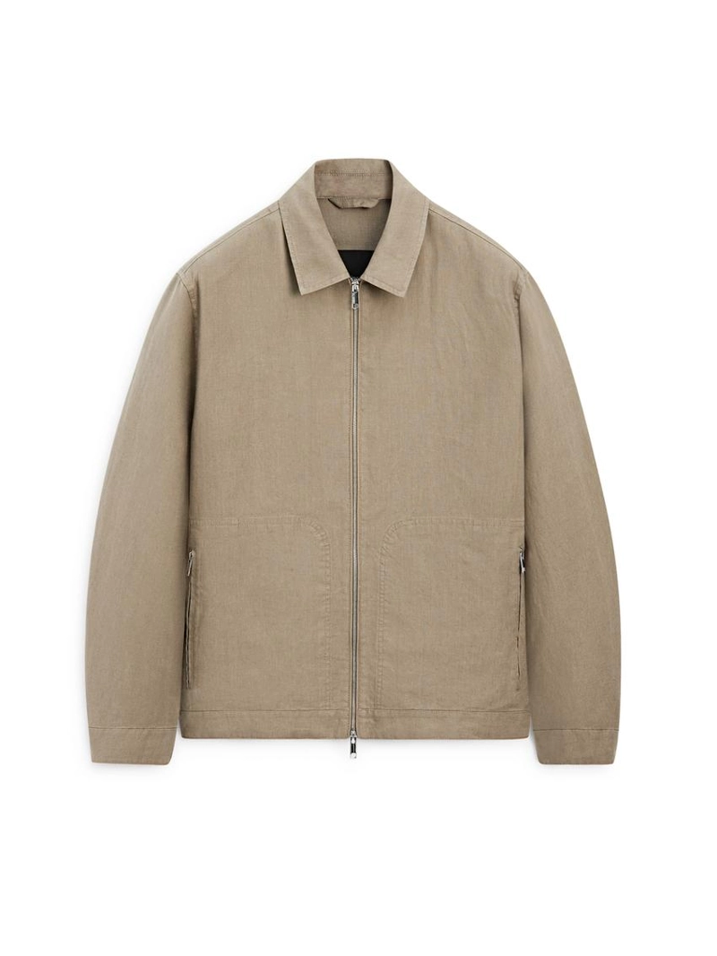 Пиджак из 100% льна с деталями воротника