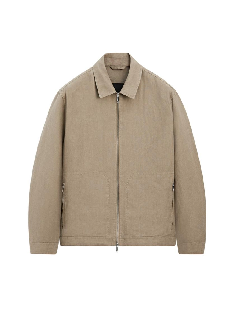 Пиджак из 100% льна с деталями воротника