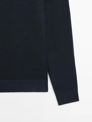 Джемпер с круглым вырезом из льняного трикотажа- Заказать в России