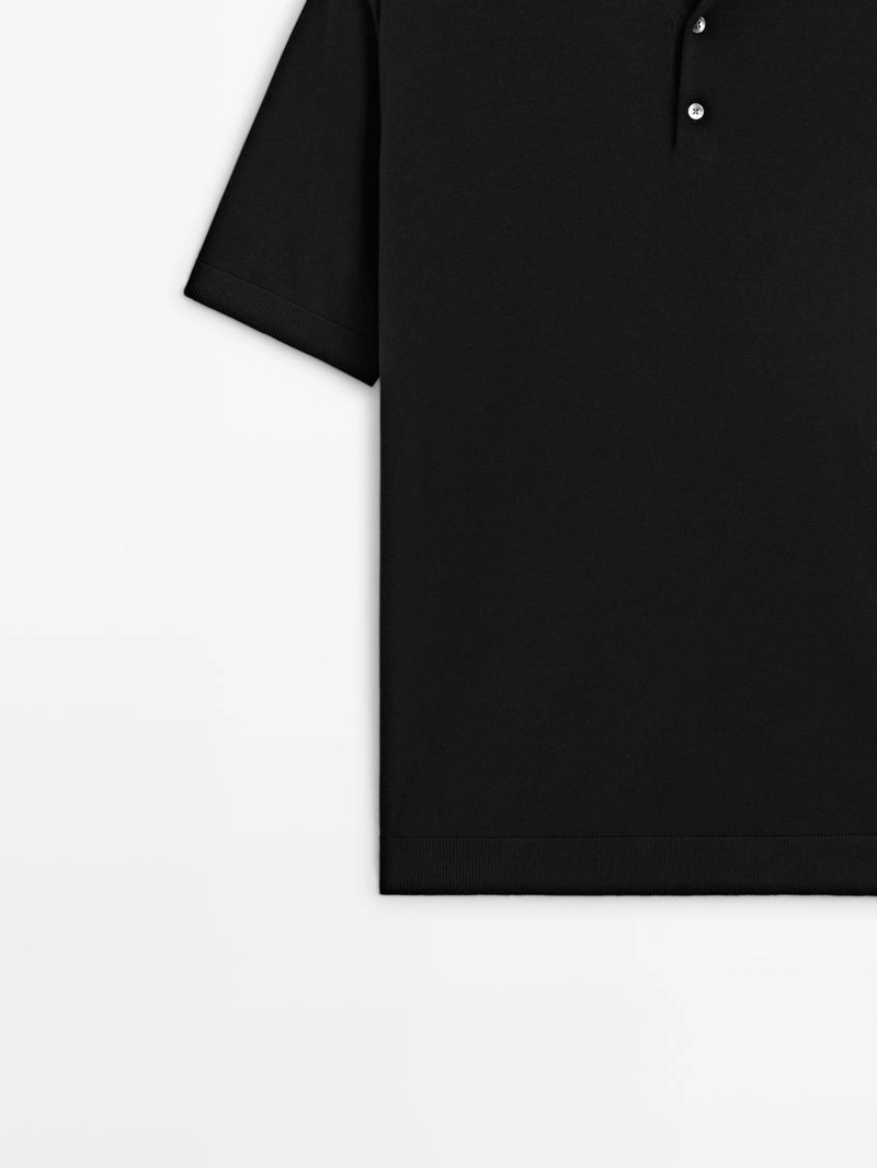 Поло-свитер из хлопка