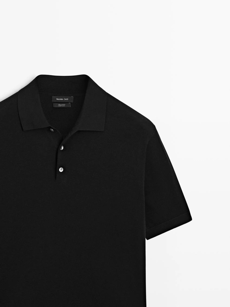 Поло-свитер из хлопка