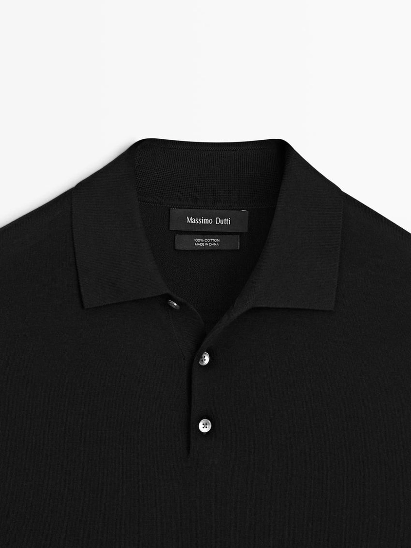 Поло-свитер из хлопка