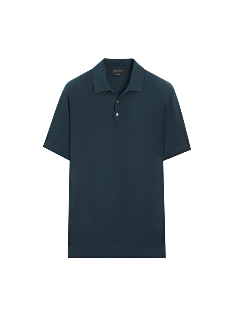 Свитер-поло из хлопкового трикотажа